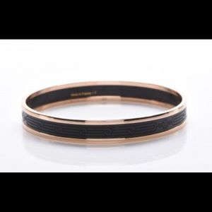 Hermès Enamel Printed Narrow Sellier Bracelet 65